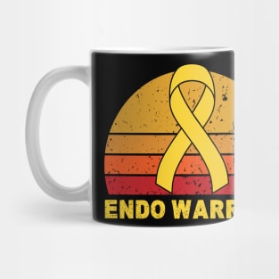 Endo Warrior Endometriosis Vintage Retro Sunset Mug